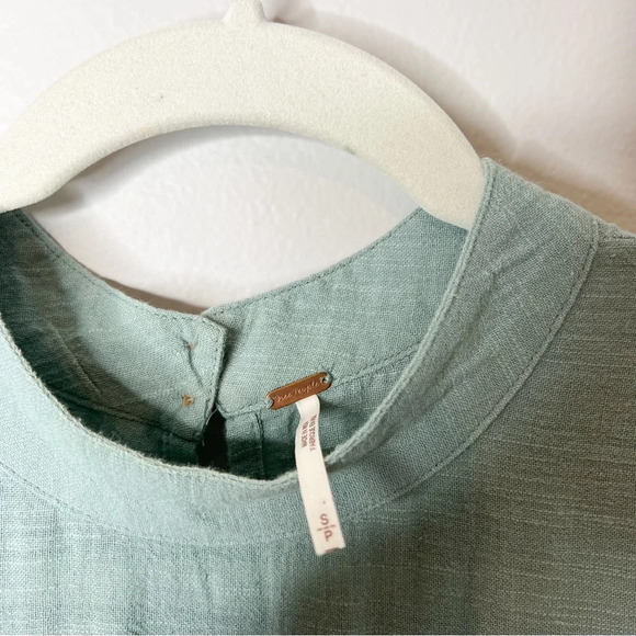 Free People Quiet Solitude Mini Dress in Mist Blue - Picture 6 of 8